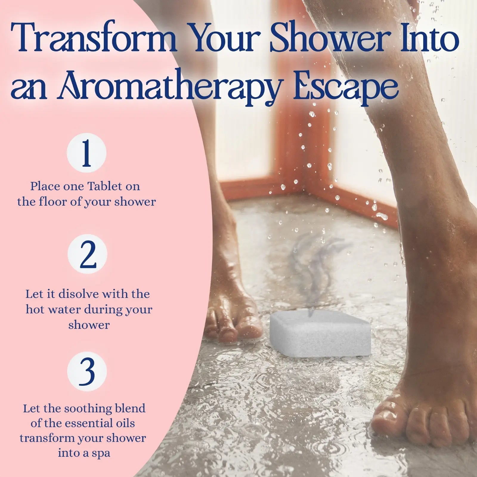 Nature Bliss Deluxe Aromatherapy Shower Steamers - Eucalyptus, Lavender, Peppermint/Eucalyptus - Self Care Home Spa Relaxing Essentials