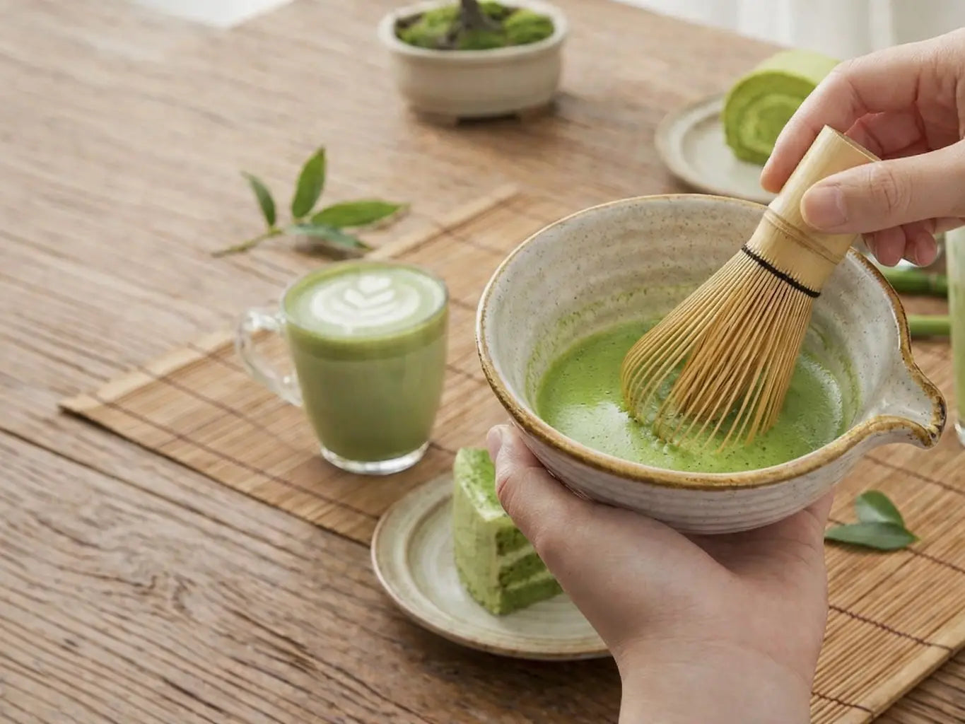 8 Piece Sakura Matcha Tea Set – Japanese Tea Ceremony Kit with Ceramic Bowl, Bamboo Chasen, Spoon Rest, Scoop, Sifter, Holder & Towel, Authentic Matcha Starter Set for Tea Lovers – Complete Matcha Kit for Beginners, Home & Gift