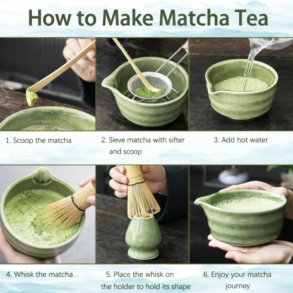 8 Piece Sakura Matcha Tea Set – Japanese Tea Ceremony Kit with Ceramic Bowl, Bamboo Chasen, Spoon Rest, Scoop, Sifter, Holder & Towel, Authentic Matcha Starter Set for Tea Lovers – Complete Matcha Kit for Beginners, Home & Gift